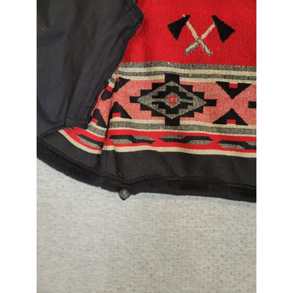 Vintage 90s Fleece Jacket Womens 2XL Native Southwestern Buffalo - Picture 10 of 12
